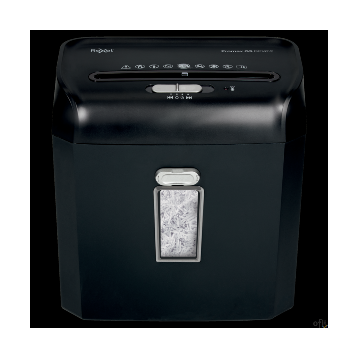 Niszczarka Rexel ProMax QS RPX612, (P-4), 6 kartek, 12 l kosz 2104579EU