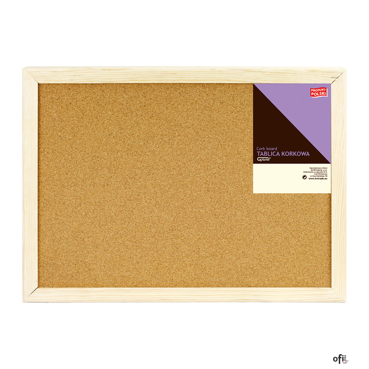 Tablica korkowa 40x60 rama drewniana 5003 120-1516 GRAND