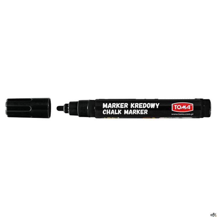 Marker kredowy, końcówka okrągła 1,5mm, 6g tuszu czarny TO-293 Toma