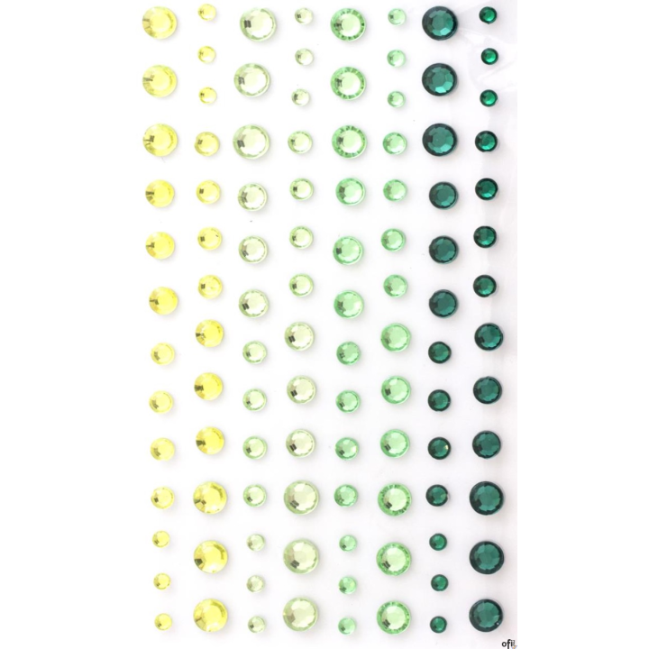 Kryształki samoprzylepne 3-6mm zielone (104) 251112 GALERIA PAPIERU