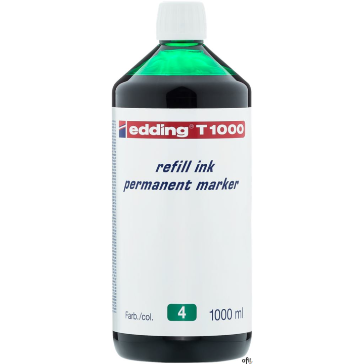 Tusz do markerów permanentnych 1000 ml zielony EDDING T1000/004/ZI