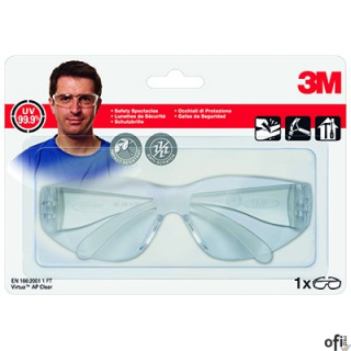 Okulary ochronne 3M Virtua AP, transparentne