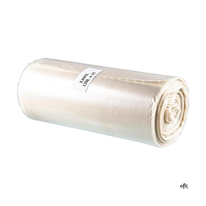 Worki LDPE 120l bezbarwne 25 sztuk 24912 transparentne przezroczyste