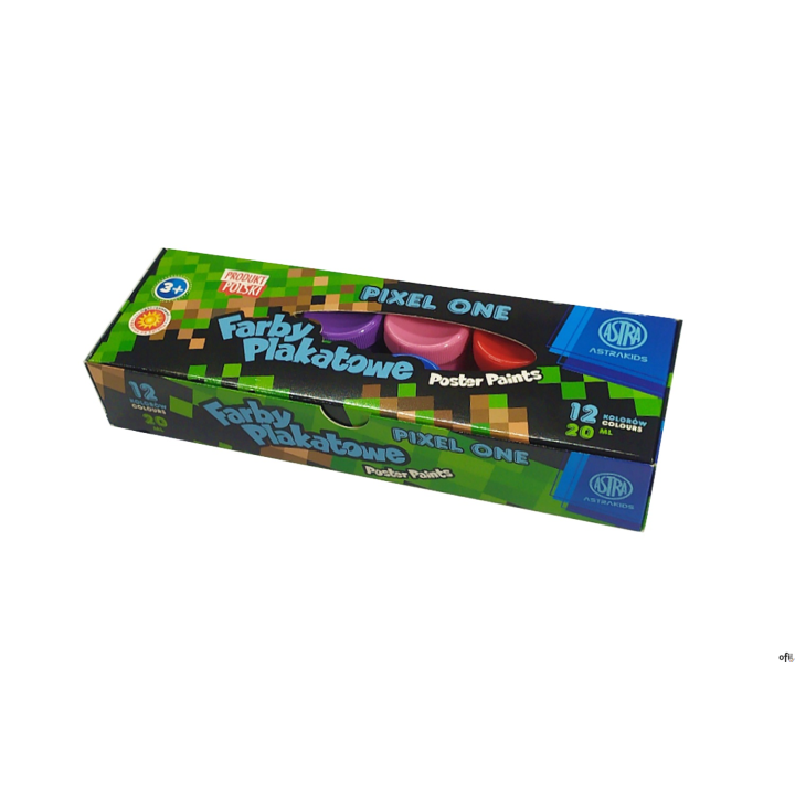 Farby plakatowe Pixel One 12 kolorów 20 ml ASTRA, 301221006
