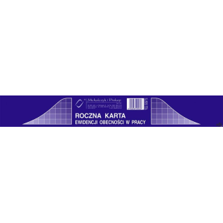 508-3 Roczna karta ewidencji obecności w pracy A5 (50) Michalczyk i Prokop