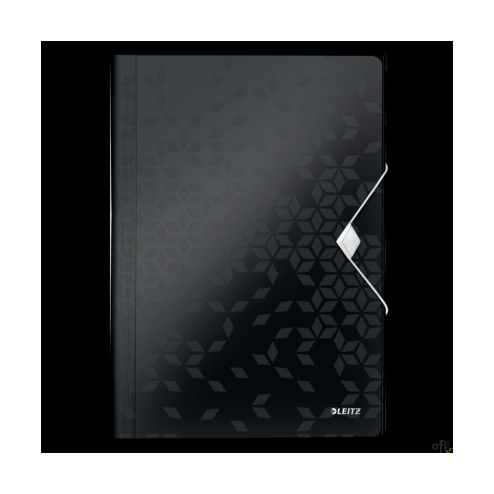 Teczka z 6 przegródkami PP Leitz WOW, czarna 45890095