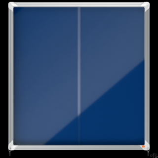 Gablota filcowa Nobo Premium Plus 12xA4, niebieska (drzwiczki przesówne) 1902566