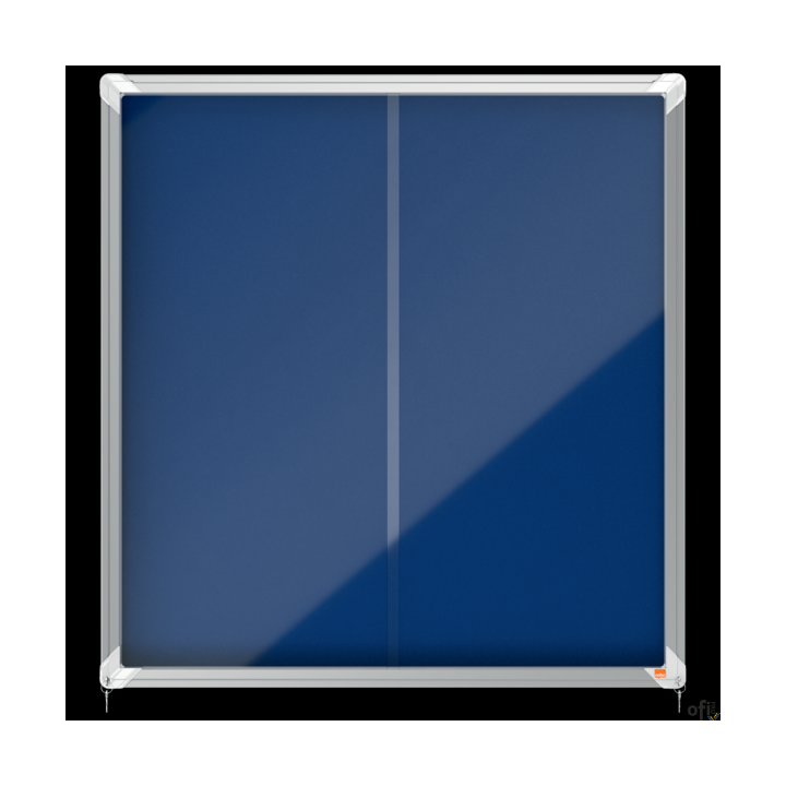 Gablota filcowa Nobo Premium Plus 12xA4, niebieska (drzwiczki przesówne) 1902566