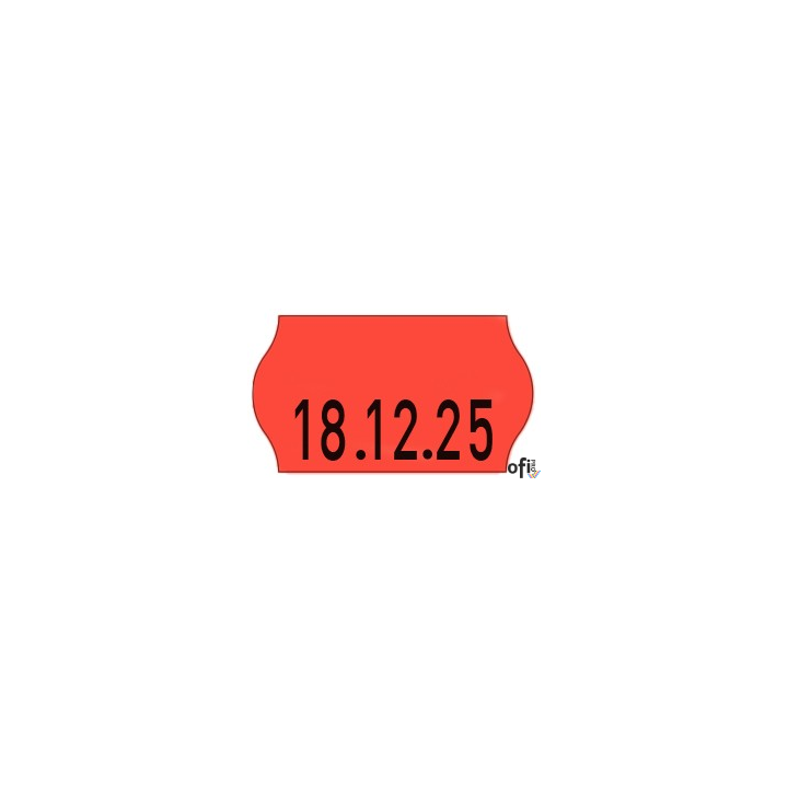 Etykiety cenowe w rolce do metkownicy jednorzędowej Meto 22x12 mm, czerwone opakowanie 6 rolek M30014355