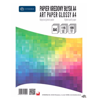 Papier kredowy A4 100ark błysk 115g INTERDRUK