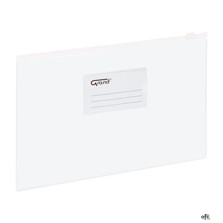 Koperta foliowa A4 na suwak EC009B biała 120-1055 GRAND (X)