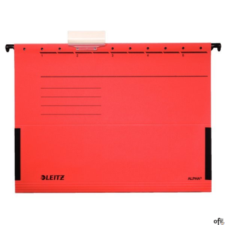 Teczki zawieszane z boczkami ALPHA, czerwony, Leitz 19860125