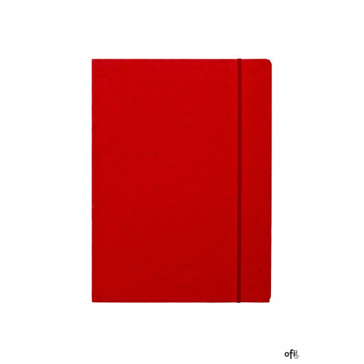 Teczka z gumką prostą DOTTS A4 preszpan czerwona 390g