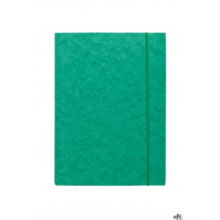 Teczka z gumką prostą DOTTS A4 preszpan zielona 390g