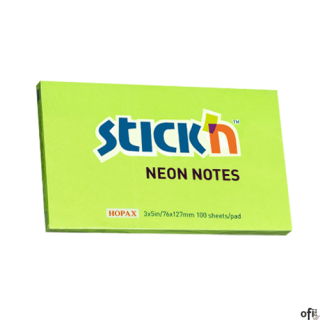 Bloczek STICKN 127x76mm zielony neon 100k 21171 STICKN