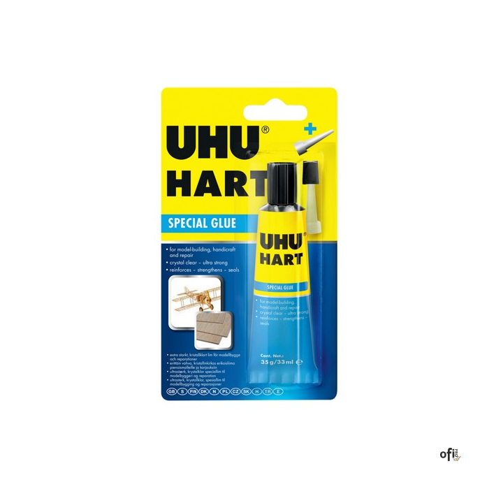 Klej UHU HART 35g blister   U38340