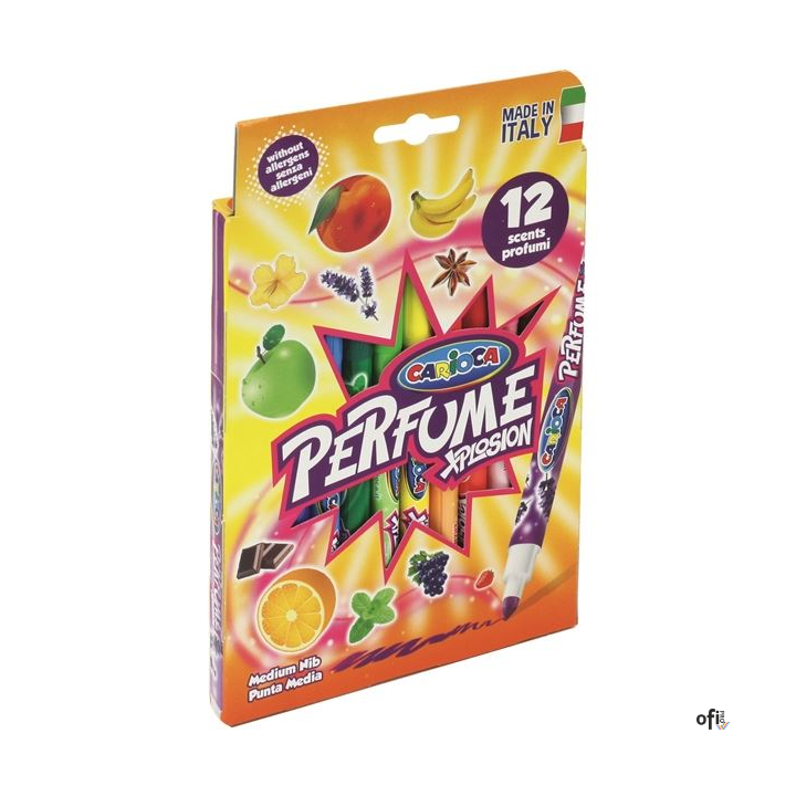 Pisaki zapachowe CARIOCA XPLOSION, 12 kolorów 12 zapachów 160-2110