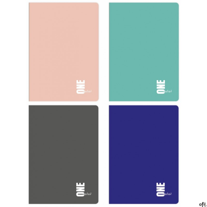 Zeszyt A5 96k. kratka UV KOL.ONE COLOR INTERDRUK  *247438