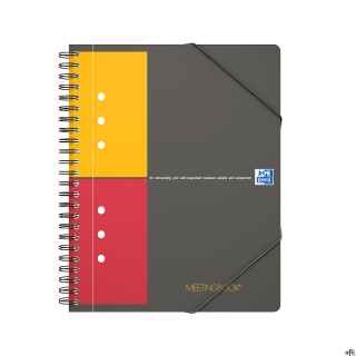 Kołonotatnik Oxford Meetingbook__ zaprojektowany z myślą o menedżerach__ połączenie notatnika i teczki zamykanej _na gumki__ wy