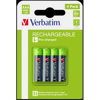 Akumulatory VERBATIM HR3 AAA 950 mAh BLISTER 4szt. 49514