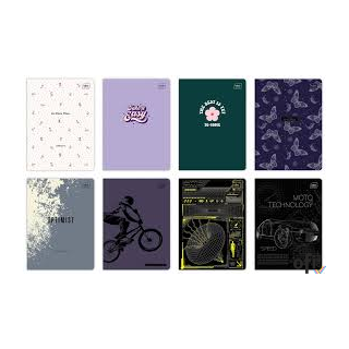 Zeszytokładka pokryta lakierem UVzaokrąglone rogi (format A5)bogata kolorystyka i dużaróżnorodność wzorów okładekjednostka sprze