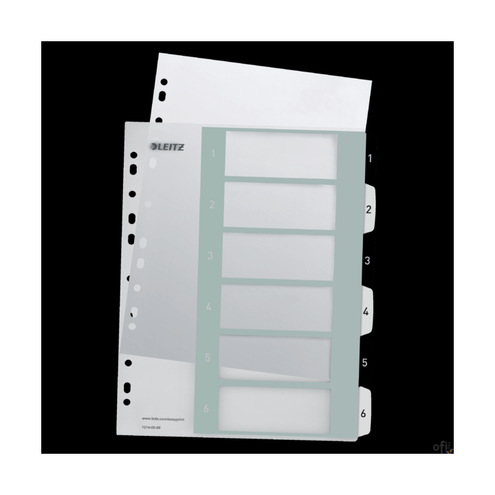 Przekładki plastikowe do nadruku tekstu na kartę, Leitz WOW, 16, biało-czarne 12140000