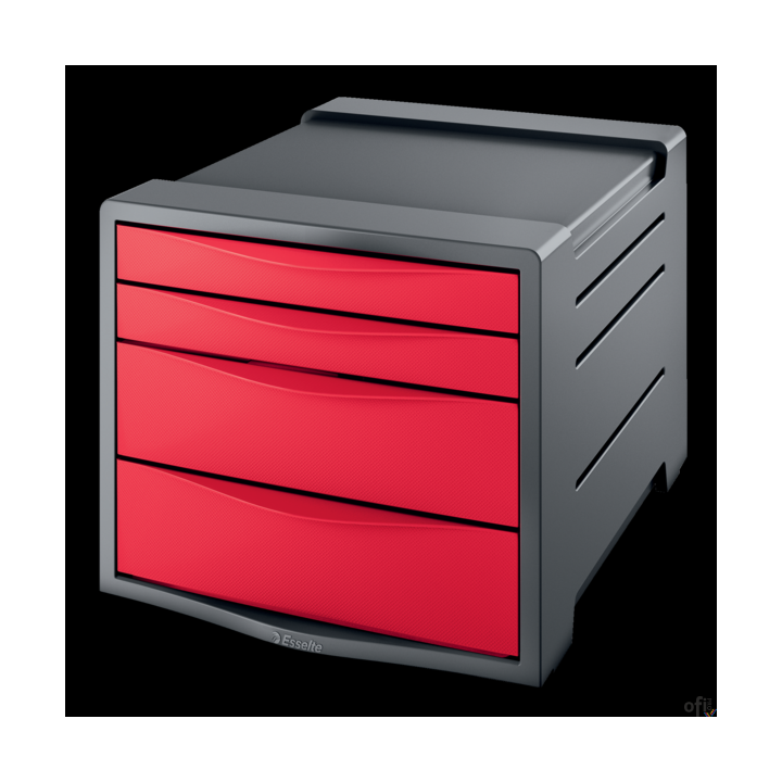 Pojemnik z 4 szufladami EUROPOST VIVIDA czerwony ESSELTE 623960