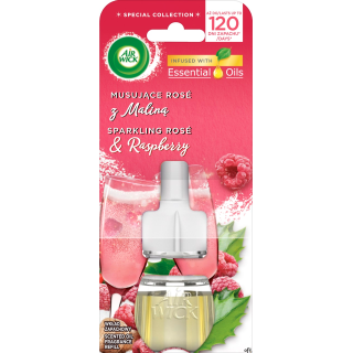Ożyw swoje wnętrze odświeżaczem powietrza o zapachu Musującego Rose z Malinami. Ta wyjątkowa kompozycja łączy w sobie elegancję 