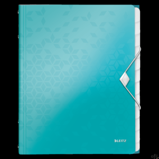 Teczka segregująca Leitz WOW___ teczka segregująca Leitz WOW___ trzy klapki wewnątrz tylnej okładki do przechowywania luźnych do