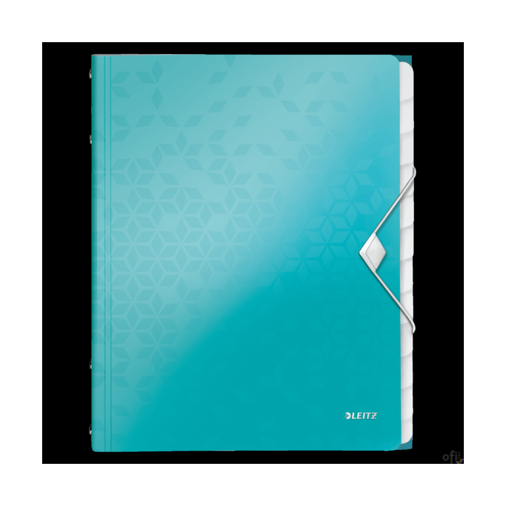 Teczka segregująca Leitz WOW___ teczka segregująca Leitz WOW___ trzy klapki wewnątrz tylnej okładki do przechowywania luźnych do