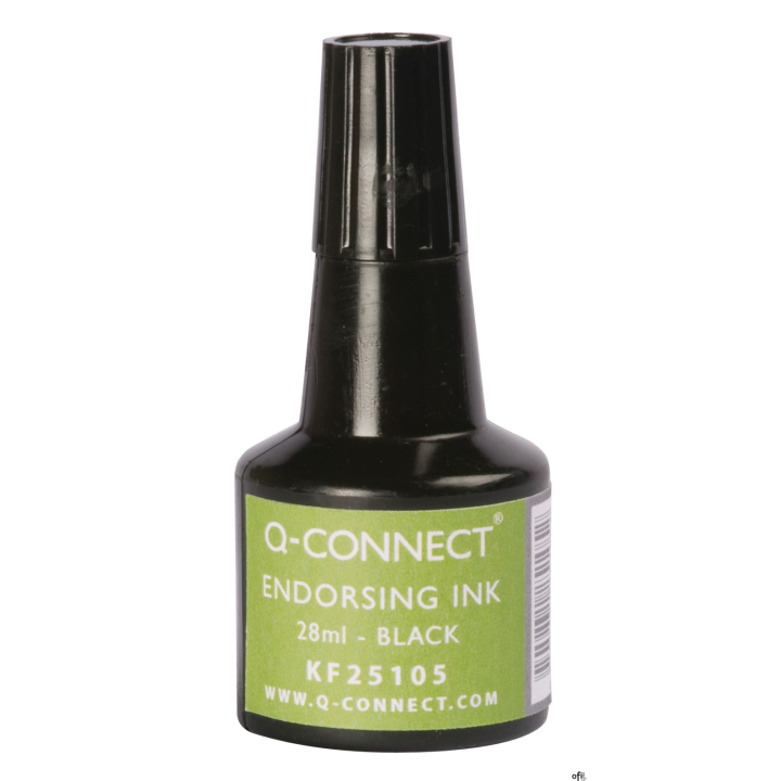Tusz do pieczątek , 28ml, czarny, typu Q-CONNECT KF25105