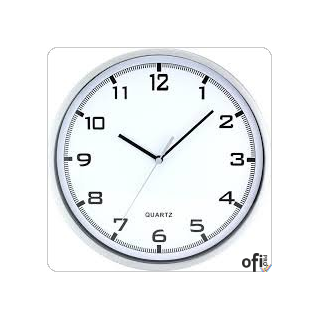 Zegar ścienny plastikowy 25,5 cm, biały z białą tarczą MPM E01.2478.90.A