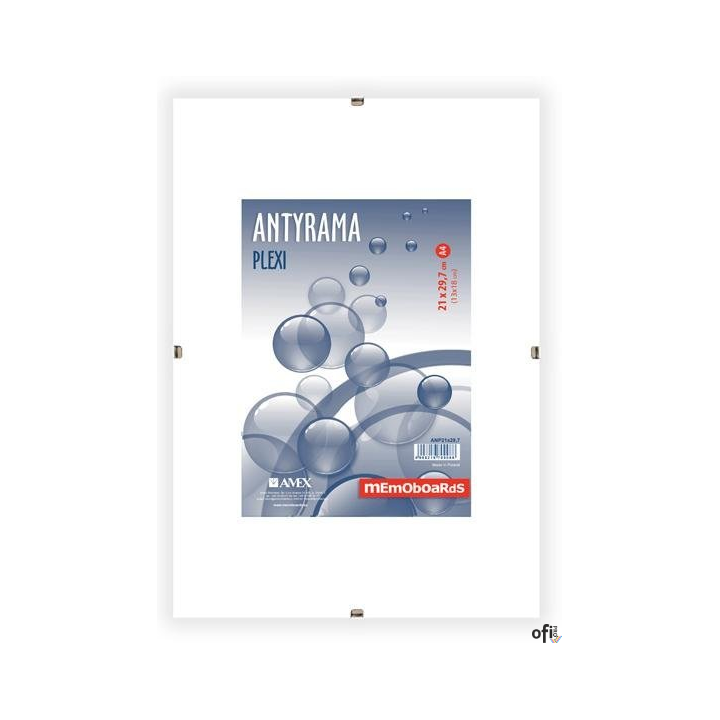 Antyrama pleksi MemoBe. Stylowe i funkcjonalne rozwiązanie, które pomoże wyeksponować zdjęcie, plakat czy inny ważny dokument. D