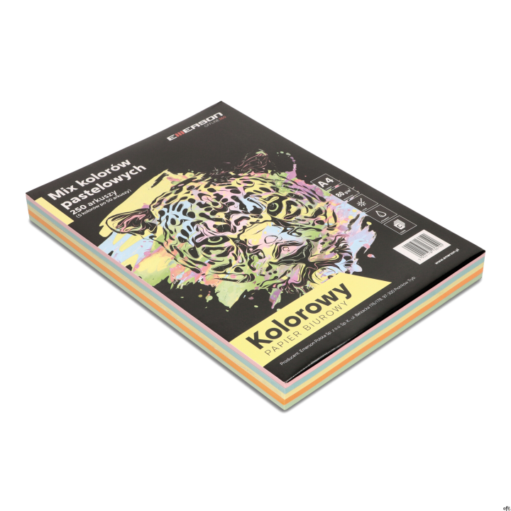 Papier xero A4 80g mix pastelowy xem1000250pwn EMERSON  5x50 arkuszy