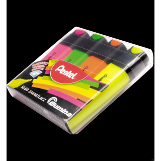Zakreślacze płaski, 4 kolory  SL60-4 PENTEL