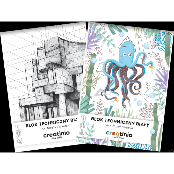 Blok techniczny Top 2000 Creatinio A4 10 kartek 170 g biały 400176667 .