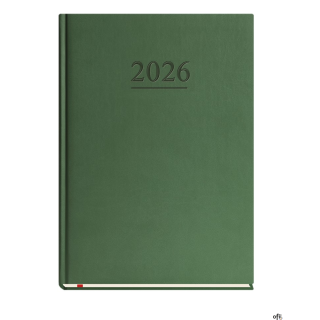 Terminarz Klasyczny B5 2027, ciemno zielony, kalendarz 1 strona 1 tydzień + strona na notatki, Michalczyk i Prokop T-221V-Z2