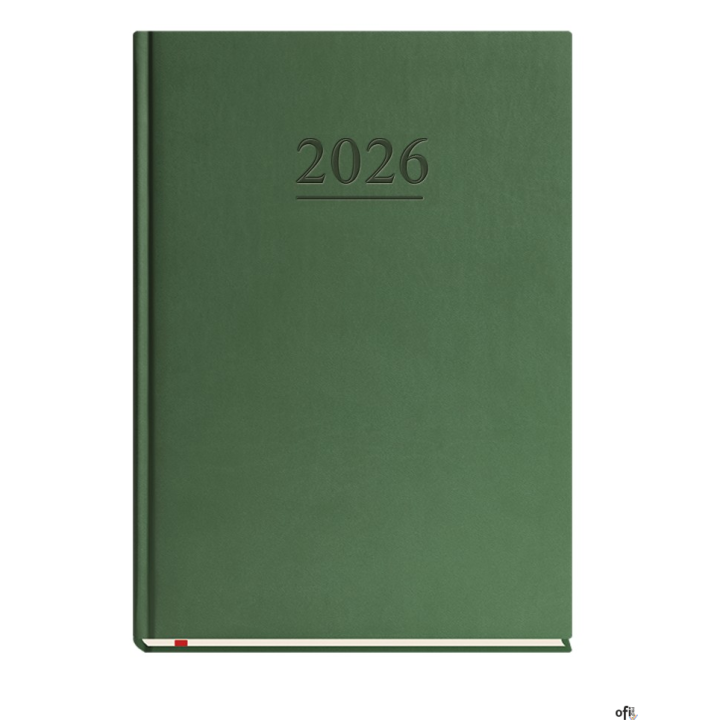 Terminarz Klasyczny B5 2027, ciemno zielony, kalendarz 1 strona 1 tydzień + strona na notatki, Michalczyk i Prokop T-221V-Z2