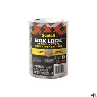 Taśma pakowa Scotch® Box Lock™, transparentna, 48mm x 50m, 3 rolki/opakowanie 7100262924