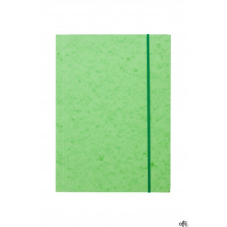 Teczka z gumką prostą DOTTS A4 preszpan jasna zielona 390g