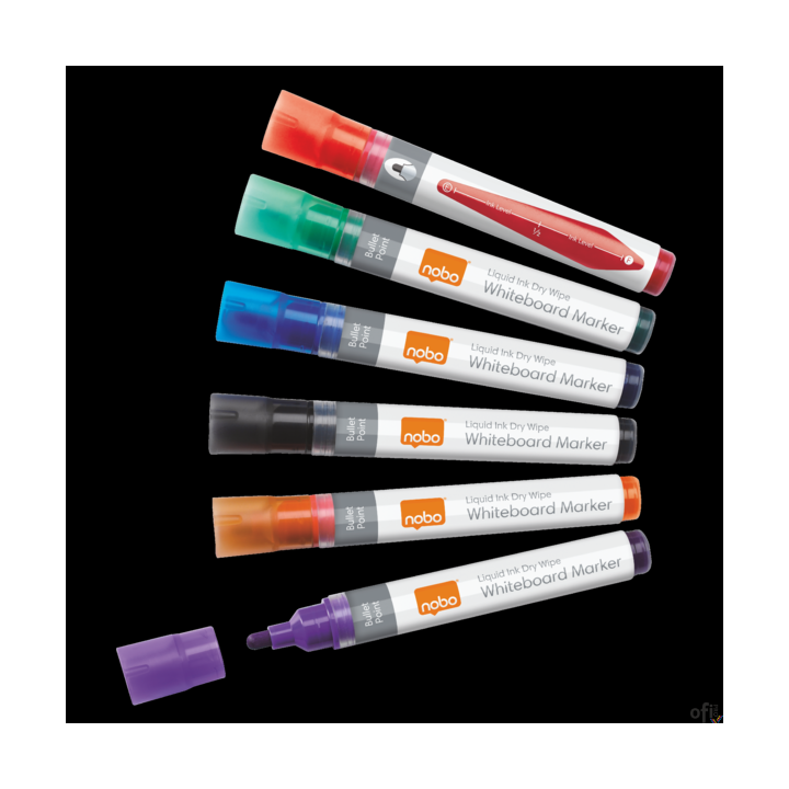 Markery suchościeralne NOBO Liquid Ink różne kolory 1901077