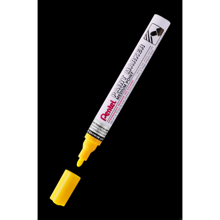Marker olejowy Pentel średnia okrągła  końcówka,  MMP10-G żółty