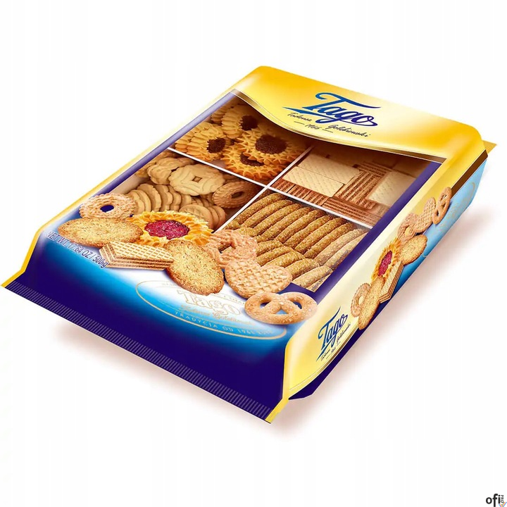Ciasteczkowy mix TAGO 500g Ciastka: słoneczniki, maślane, wafelki, owsiane