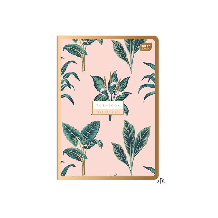 Zeszyt A5 60k kratka METALLIC SATIN GOLD INTERDRUK