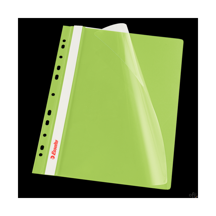 Skoroszyt wpinany ESSELTE zielony 13587 10szt. w folii