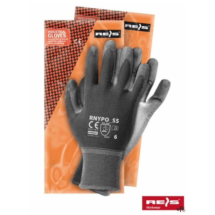 Rękawice powlekane stalowo-szare Rozmiar 7 RNYPO