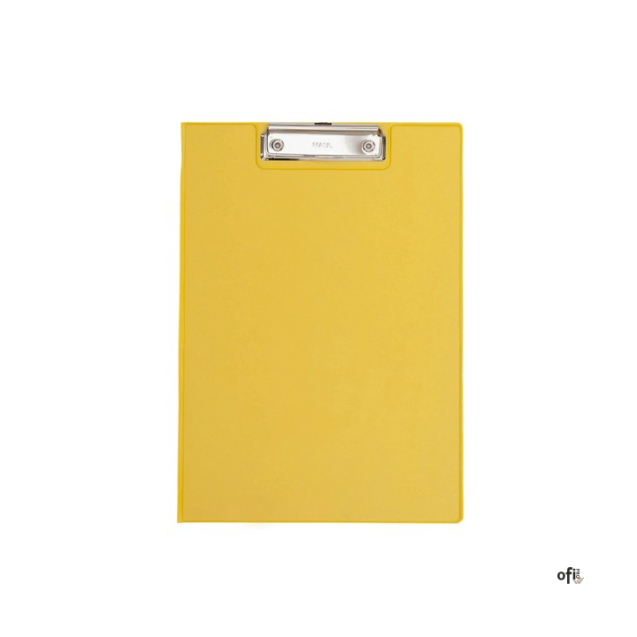 Podkładka Maul A4 z klipsem i okładką, powłoka plastikowa, żółta (23392/13 ML)