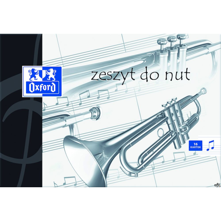 Zeszyt A5 16k, pięciolinia, OXFORD, do nut 100302228