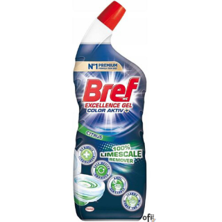 BREF Płyn żel do WC Excellence Colr Aktiv 700ml Citrus *310658