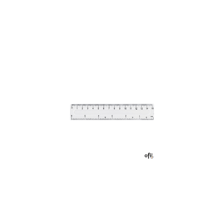 Linijka GR-801, przezroczysty, 15cm GRAND 130-1593